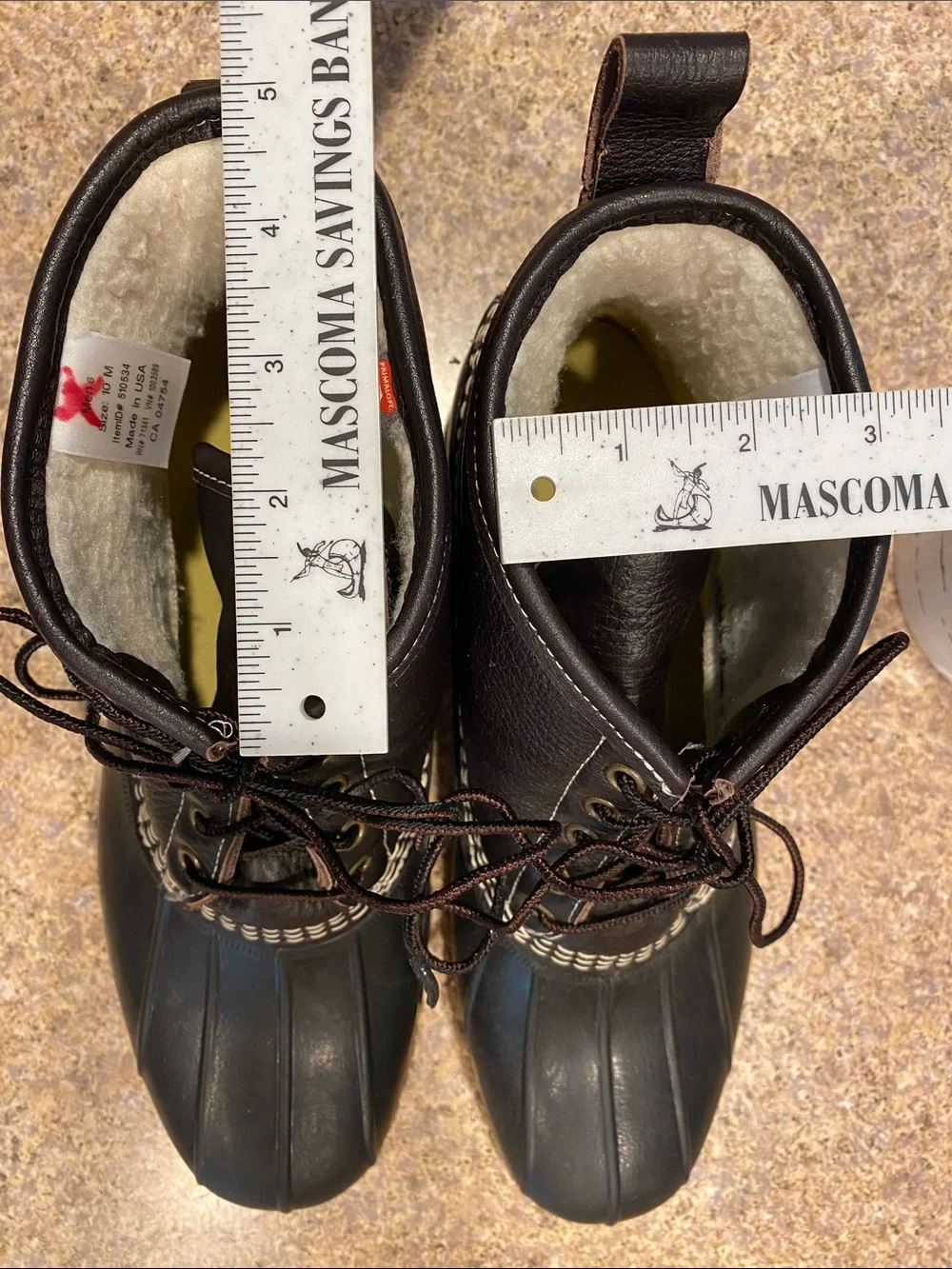 L.L. Bean Insulated Duck Boots Item 510534 10M GUC